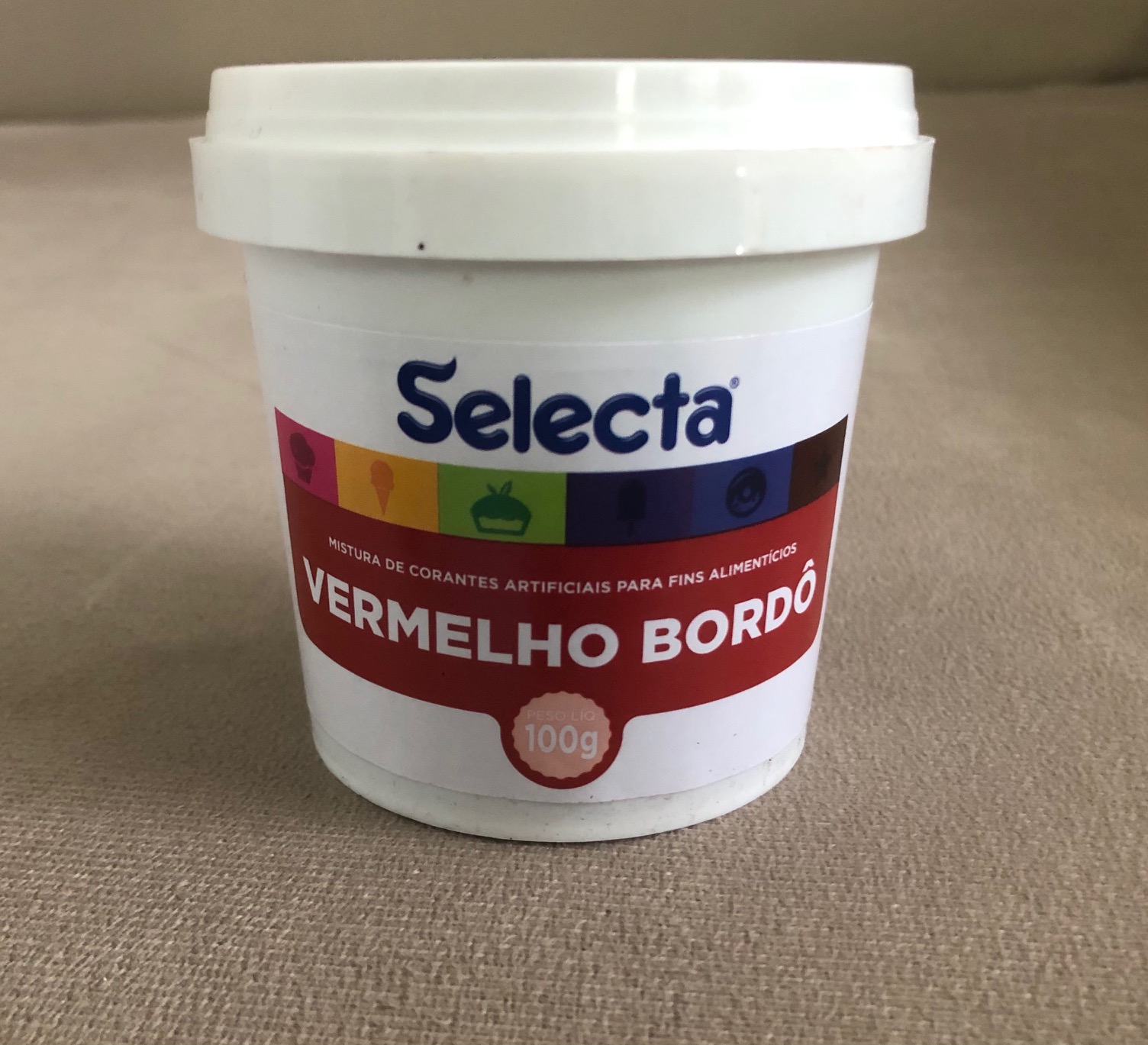 Corante Vermelho Bordô Selecta 100g